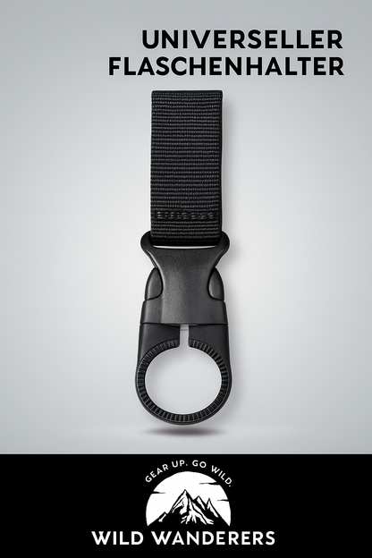 Gurtband-Schnalle mit Flaschenhalter – griffbereit und platzsparend