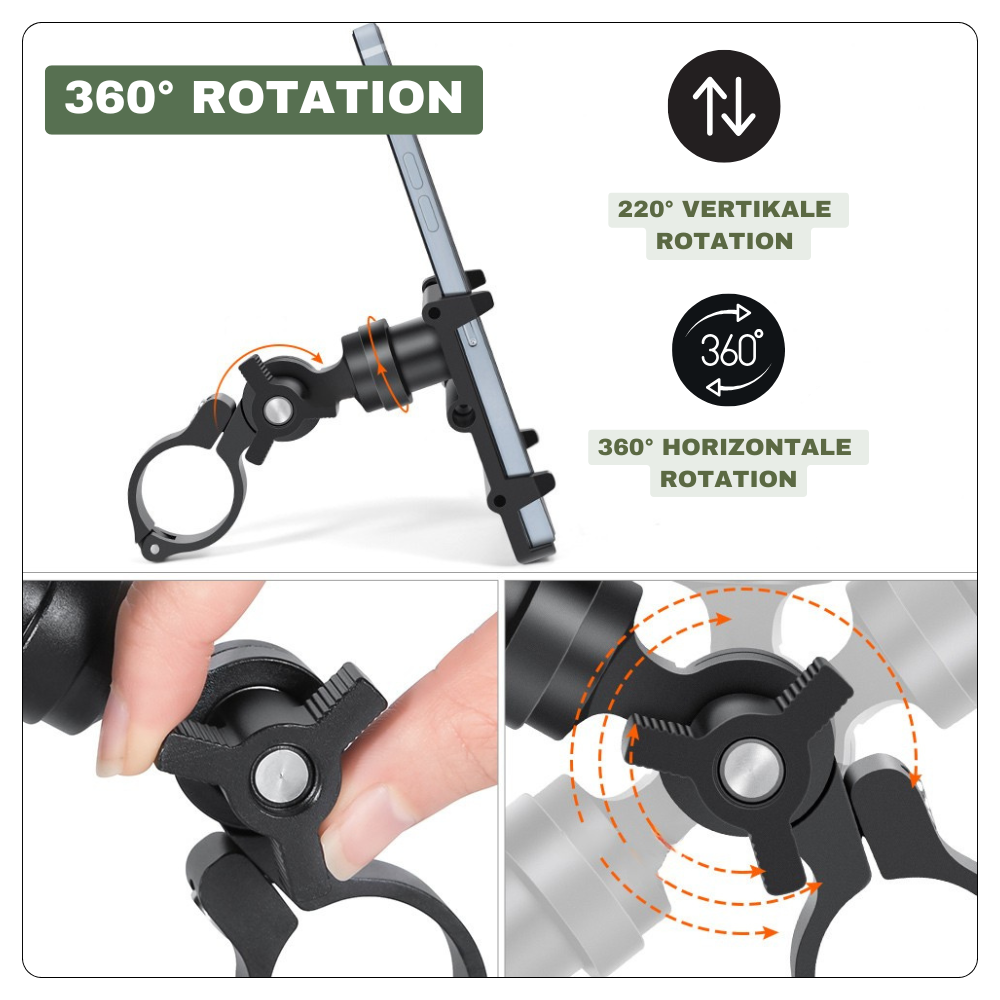 360° Smartphone-Halter fürs Bike – Sichere Navigation, volle Kontrolle