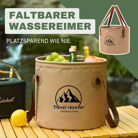 Faltbarer Outdoor-Wassereimer – Stabil, platzsparend, immer einsatzbereit.
