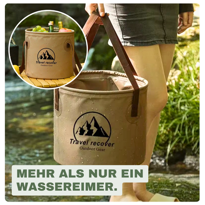 Faltbarer Outdoor-Wassereimer – Stabil, platzsparend, immer einsatzbereit.